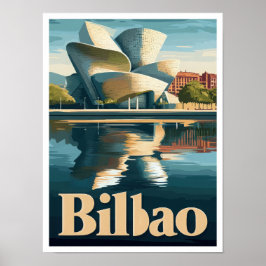Poster Ilustração de Viagens vintage de Arte Espanha Bilb