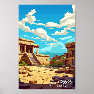 Poster Ilustração de viagens vintage de Arte Grécia do Cn