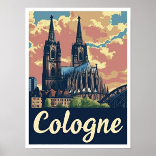 Poster Ilustração de Viagens vintage de Arte na Alemanha