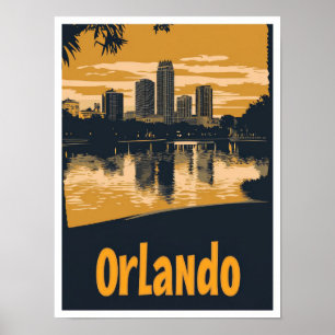 Poster Ilustração de Viagens vintage de Arte Orlando Flor