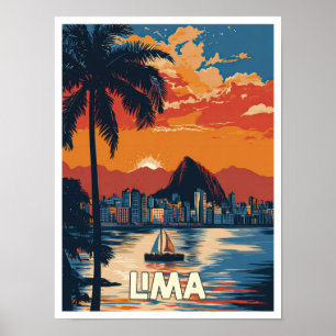 Poster Ilustração de Viagens vintage de Arte Peruana em L