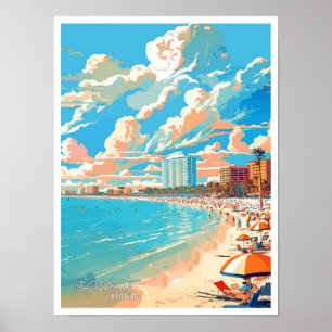 Poster Ilustração de Viagens vintage de Pete Beach, rua F