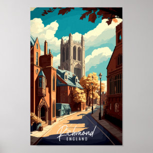 Poster Ilustração de viagens vintage de Richmond England
