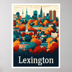 Poster Ilustração de Viagens vintage do Kentucky USA
