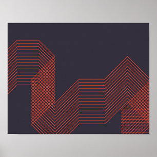 Poster Ilustração decorativa na moda simples legal da