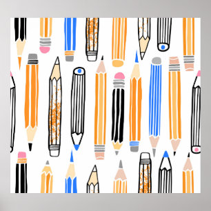 Poster Ilustração Desenhada à Mão Escolar
