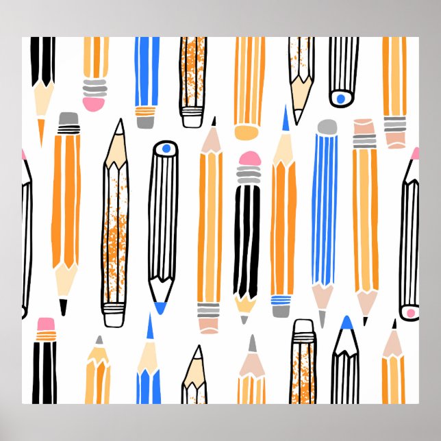 Poster Ilustração Desenhada à Mão Escolar (Frente)