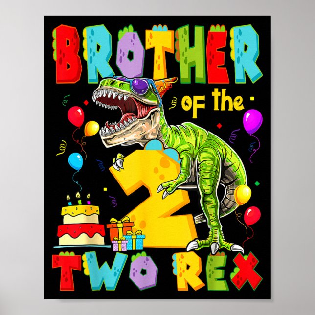 Poster Ilustração do 2º Aniversário do Brother Two Rex (Frente)