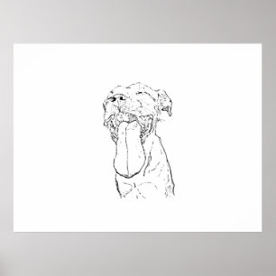 Poster Ilustração do American Staffordshire Terrier
