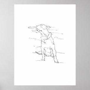 Poster Ilustração do American Staffordshire Terrier