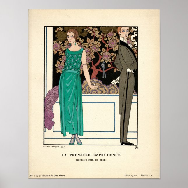 Pôster Ilustração do Art Nouveau 1920 de George Barbier (Frente)