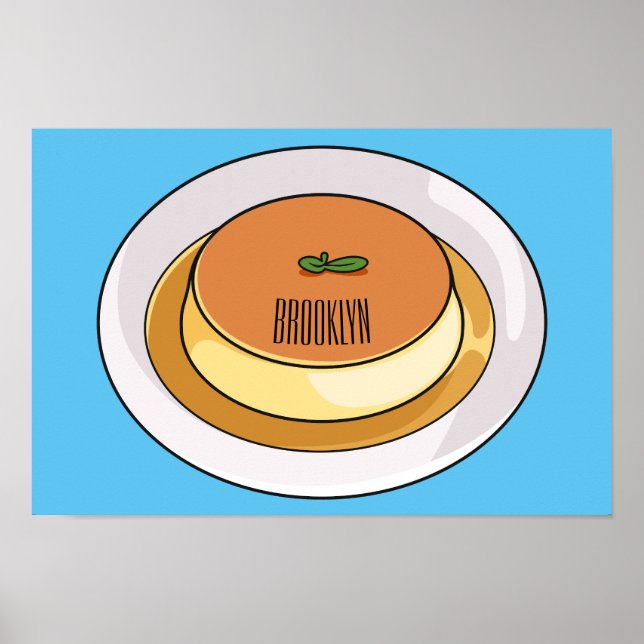 Poster ilustração do caramelo do creme (Frente)