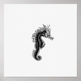 Poster Ilustração do cavalo marinho