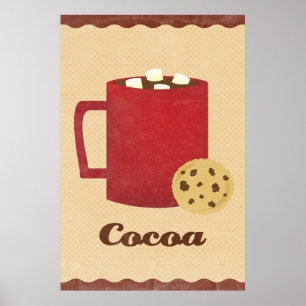 Pôster Ilustração do chocolate quente
