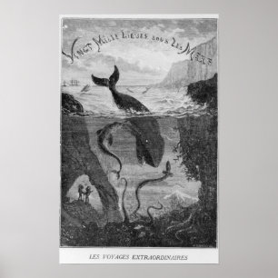 Pôster Ilustração do cobrir '20.000 Leagues Sob o Mar'