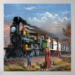 Poster Ilustração do comboio de safra