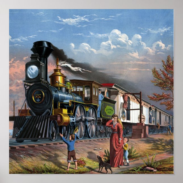 Poster Ilustração do comboio de safra (Frente)