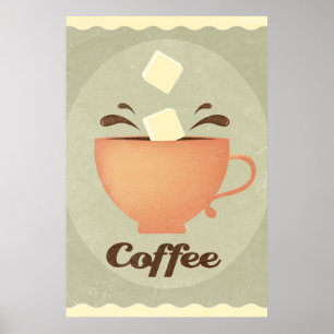 Pôster Ilustração do copo de café