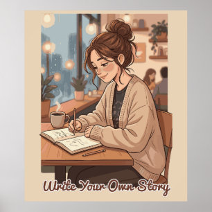 Poster Ilustração do Diário Escreva Sua Própria História
