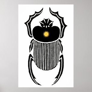 Poster Ilustração do escaravelho do Antigo Egito