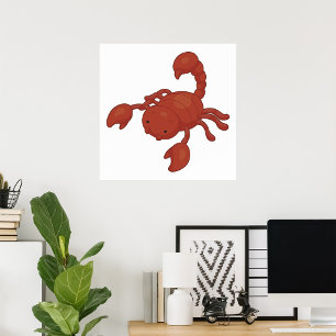 Poster Ilustração do Escorpião Vermelho