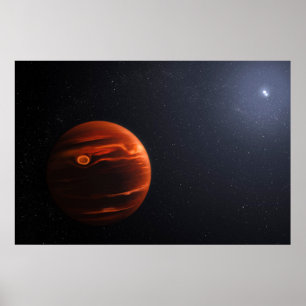 Poster Ilustração Do Exoplaneta Vhs 1256 B E Das Suas Est
