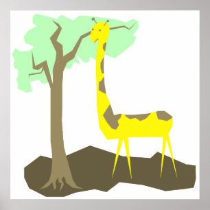 Pôster Ilustração do girafa
