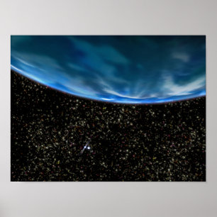 Pôster Ilustração do horizonte da Terra