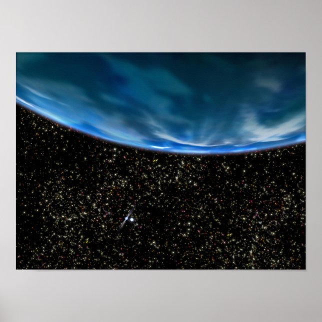 Pôster Ilustração do horizonte da Terra (Frente)