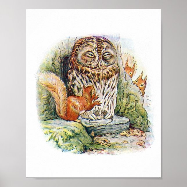 Poster Ilustração do Livro Infantil de Coruja (Frente)
