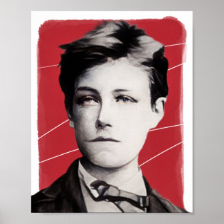 Poster Ilustração do poeta francês Arthur Rimbaud