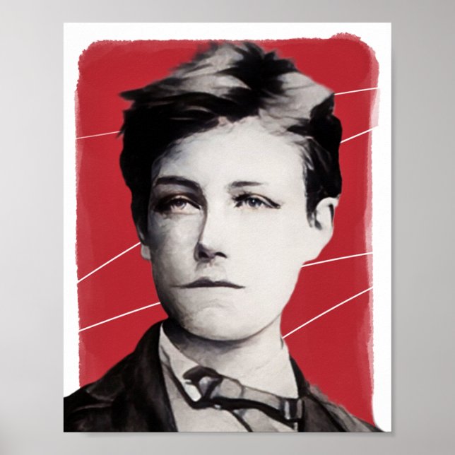 Poster Ilustração do poeta francês Arthur Rimbaud (Frente)
