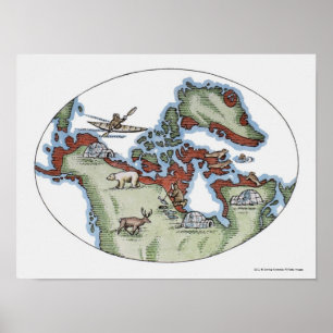 Pôster Ilustração do território do Inuit