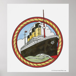 Poster Ilustração do Titanic