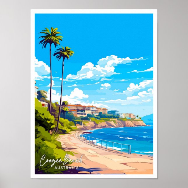 Poster Ilustração do Viagem da Austrália de Coogee Beach (Frente)