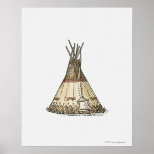 Pôster Ilustração do wigwam