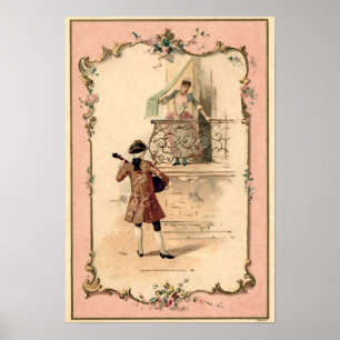 Poster Ilustração dos amantes do vintage
