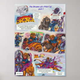 Poster Ilustração em aquarela História em quadrinhos curt
