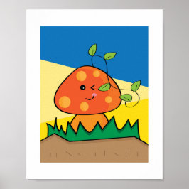 Poster Ilustração Encantadora de Cogumelo | Arte Botânica