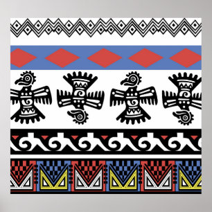 Poster Ilustração Étnica Nativa Americana