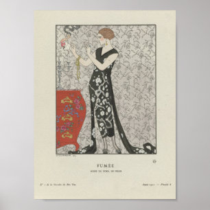 Poster Ilustração francesa da forma do vintage