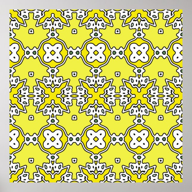 Poster ilustração geométrica abstrato. Padrão. O fim (Frente)
