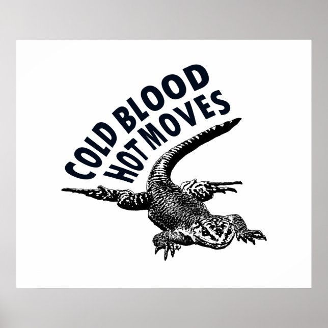 Poster Ilustração gráfica de Lizard com fase sarcástica (Frente)
