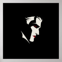 Ilustração gráfica de vampiro