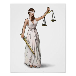 Pôster Ilustração Lady Justice