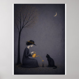 Poster Ilustração Minimalista Surrealista – Mulher Nutrin