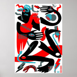 Poster Ilustração moderna do pessoas