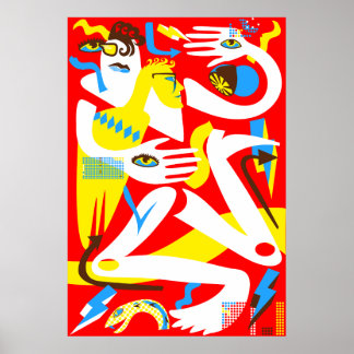 Poster Ilustração moderna do pessoas