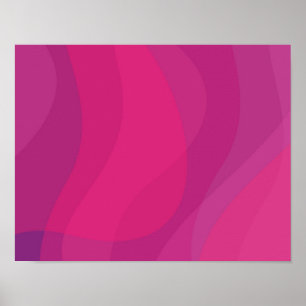 Poster Ilustração ondulada urbana cor-de-rosa, moderna,