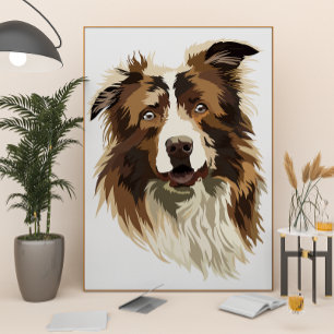 Poster Ilustração Pintada Pelas Mãos na Borda